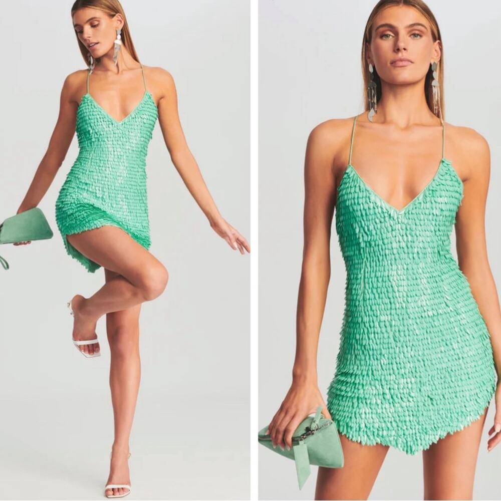 Retrofete Green Mini Dress